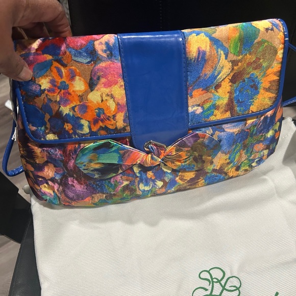 J.Renee Blue and Multicolor Floral Backpack